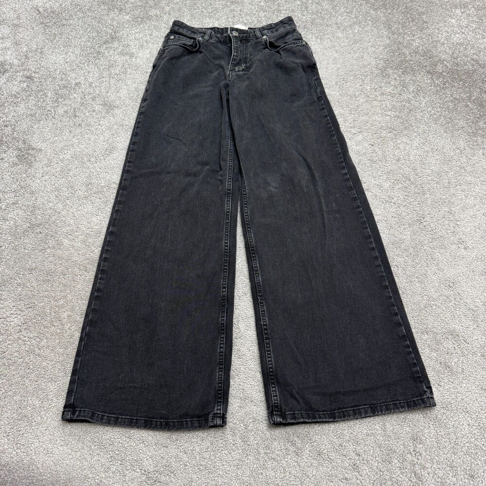BDG Urban Outfitters Wide Leg Denim Jeans Women 27 Washed Black Baggy Skater Y2K